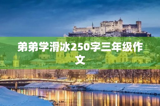 弟弟学滑冰250字三年级作文