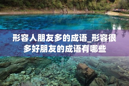 形容人朋友多的成语_形容很多好朋友的成语有哪些