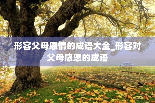 形容父母恩情的成语大全_形容对父母感恩的成语