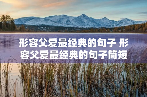 形容父爱最经典的句子 形容父爱最经典的句子简短
