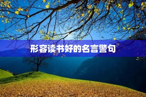 形容读书好的名言警句，形容读书好的名言警句简短