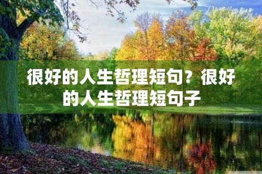 很好的人生哲理短句?很好的人生哲理短句子 很好的人生哲理短句?很好的人生哲理短句子