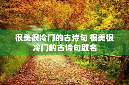 很美很冷门的古诗句 很美很冷门的古诗句取名 很美很冷门的古诗句 很美很冷门的古诗句取名