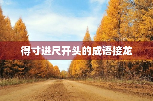 得寸进尺开头的成语接龙