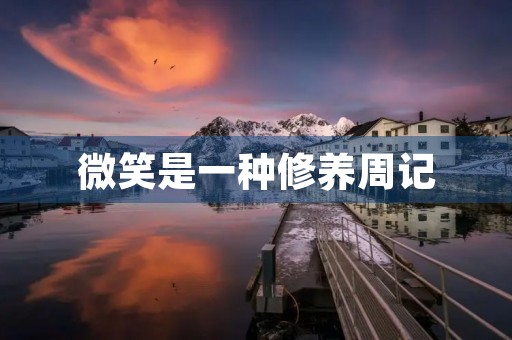 微笑是一种修养周记 微笑是一种修养周记