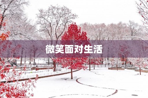 微笑面对生活,让每一天都充满阳光 微笑面对生活,让每一天都充满阳光