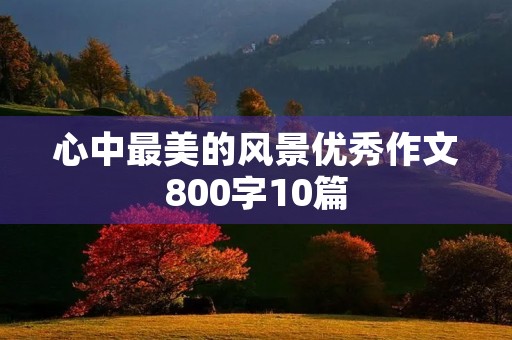 心中最美的风景优秀作文800字10篇