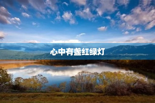 心中有盏红绿灯，指引前行的方向