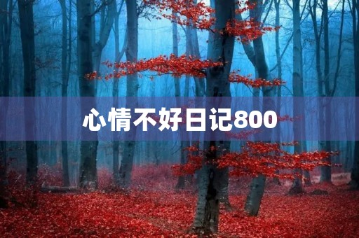 心情不好日记800 心情不好日记800
