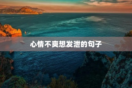 心情不爽想发泄的句子(心情不爽想发泄的句子简短)
