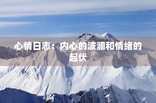心情日志：内心的波澜和情绪的起伏