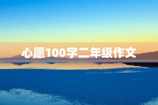 心愿100字二年级作文