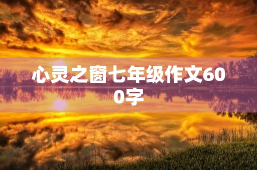 心灵之窗七年级作文600字