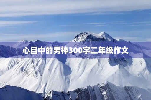 心目中的男神300字二年级作文