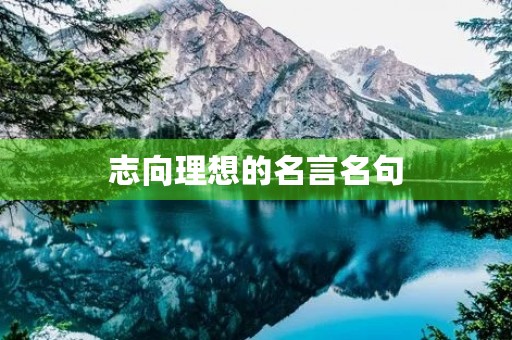 志向理想的名言名句,志向理想的名言警句 志向理想的名言名句,志向理想的名言警句