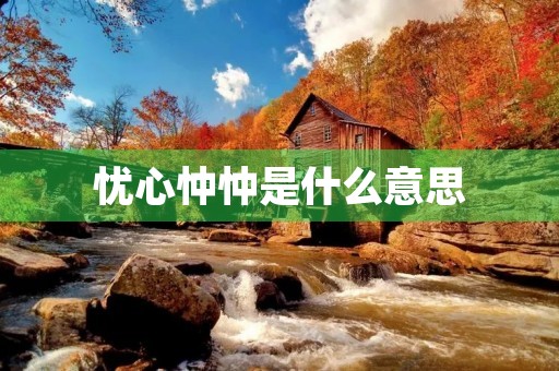 忧心忡忡是什么意思 忧心忡忡是什么意思