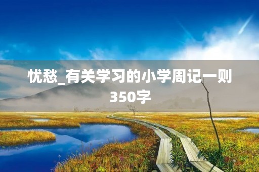 忧愁_有关学习的小学周记一则350字 忧愁_有关学习的小学周记一则350字