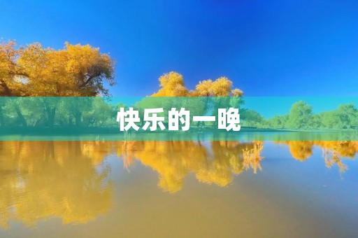 快乐的一晚 快乐的一晚