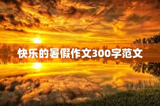 快乐的暑假作文300字范文