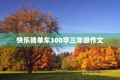 快乐骑单车300字三年级作文