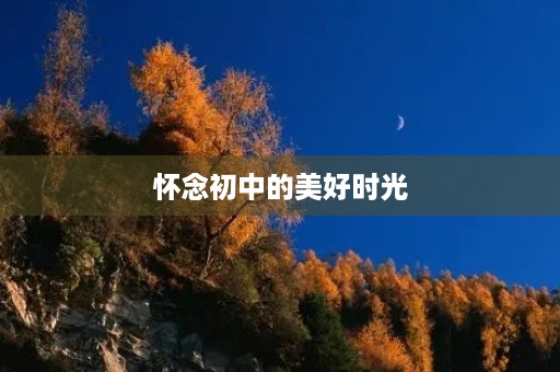 怀念初中的美好时光 怀念初中的美好时光
