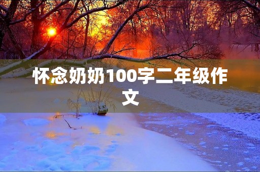 怀念奶奶100字二年级作文 怀念奶奶100字二年级作文