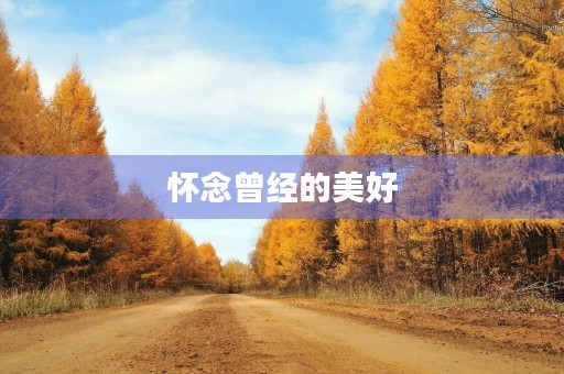怀念曾经的美好 怀念曾经的美好