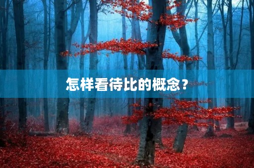 怎样看待比的概念？