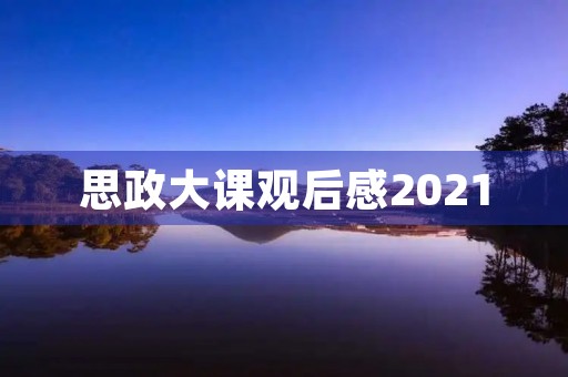 思政大课观后感2021