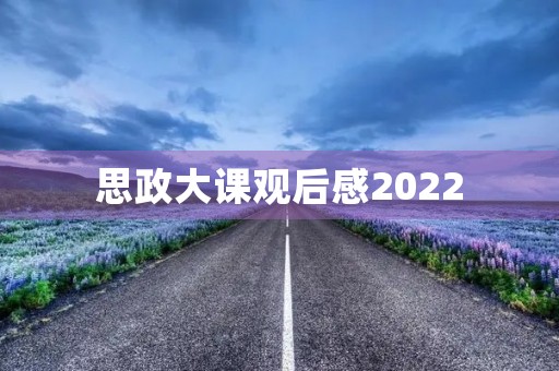 思政大课观后感2022