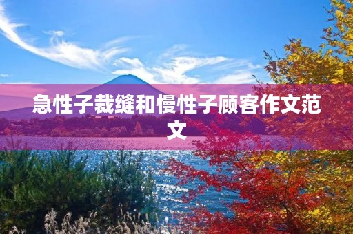 急性子裁缝和慢性子顾客作文范文