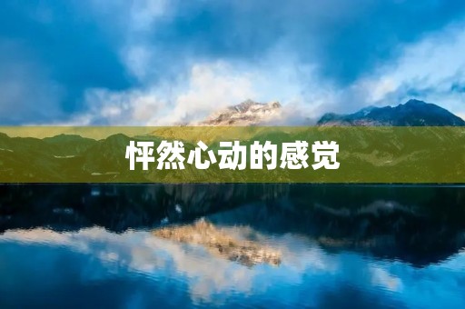 怦然心动的感觉