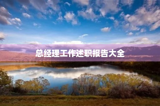 总经理工作述职报告大全