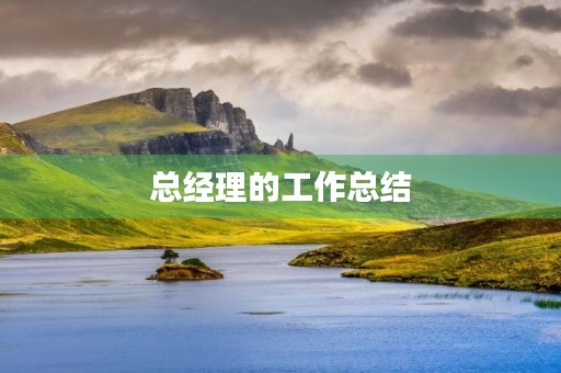 总经理的工作总结 总经理的工作总结