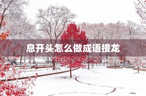 息开头怎么做成语接龙