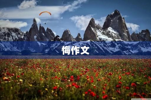 悔作文 悔作文