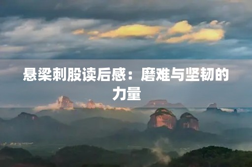 悬梁刺股读后感：磨难与坚韧的力量