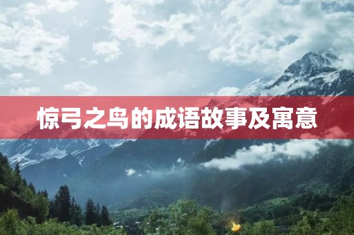惊弓之鸟的成语故事及寓意 惊弓之鸟的成语故事及寓意