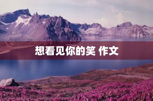 想看见你的笑 作文 想看见你的笑 作文
