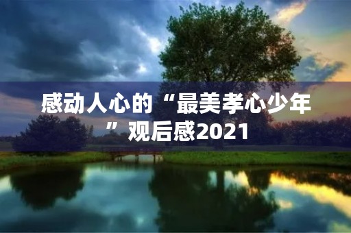 感动人心的“最美孝心少年”观后感2021 感动人心的“最美孝心少年”观后感2021