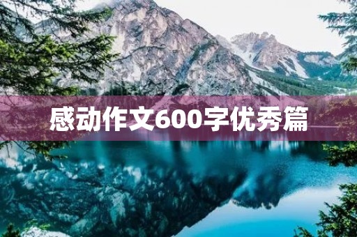 感动作文600字优秀篇