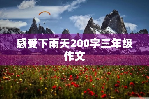 感受下雨天200字三年级作文