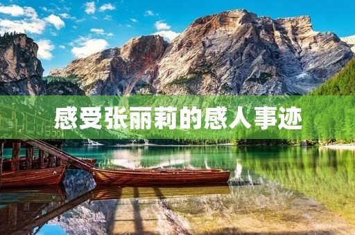 感受张丽莉的感人事迹