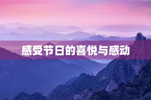 感受节日的喜悦与感动