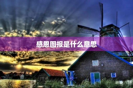 感恩图报是什么意思 感恩图报是什么意思