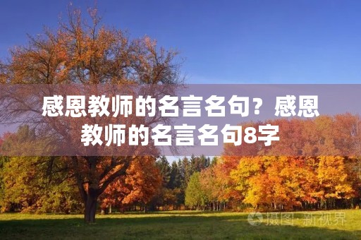 感恩教师的名言名句?感恩教师的名言名句8字 感恩教师的名言名句?感恩教师的名言名句8字