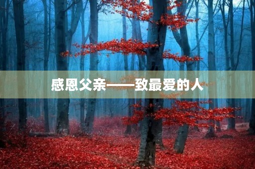感恩父亲——致最爱的人 感恩父亲——致最爱的人