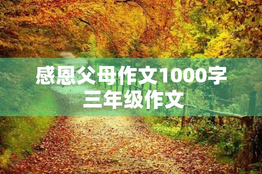 感恩父母作文1000字 三年级作文