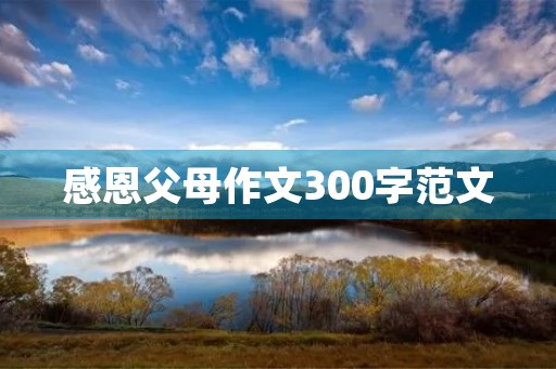 感恩父母作文300字范文