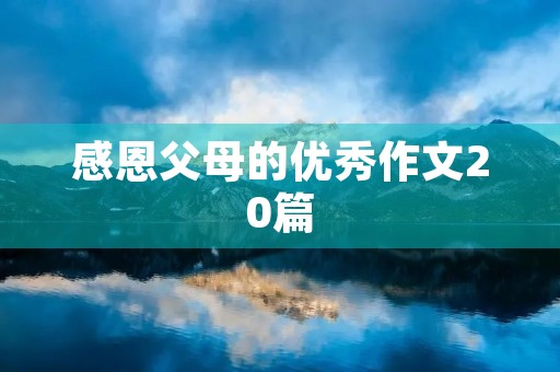 感恩父母的优秀作文20篇